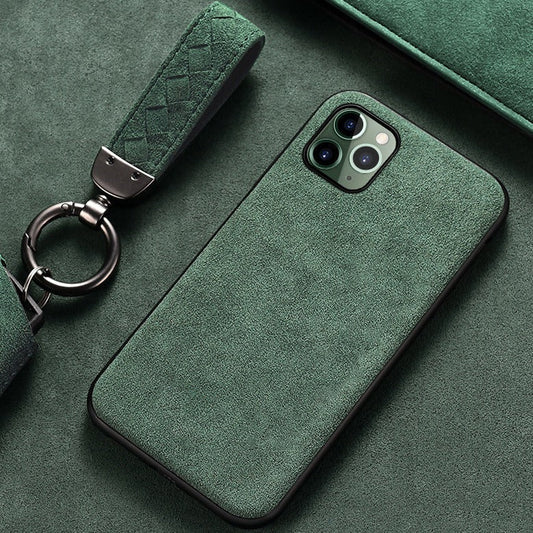 iPhone 15 Pro Green Alcantara Case 4 Cars