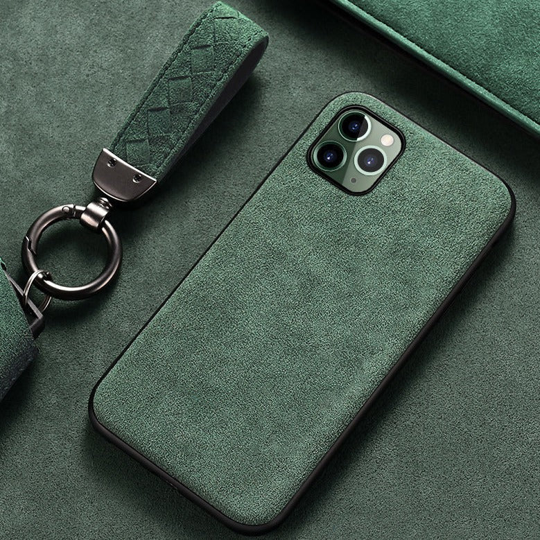 iPhone 15 Pro Max Green Alcantara Case 4 Cars