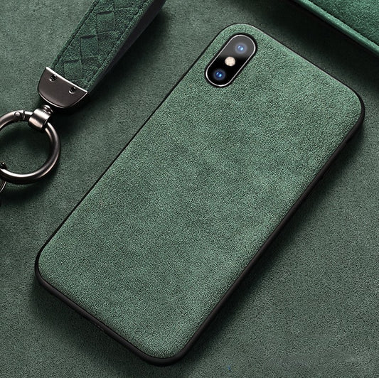 iPhone XS Max Green Alcantara Case 4 Cars