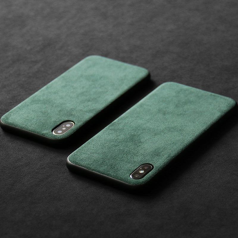 iPhone X / XS Green Alcantara Case 4 Cars